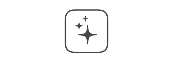 App icon with sparkles at the center